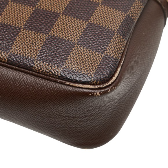 Louis Vuitton Damier Truss Makeup Accessory Pouch Brown Leather - Picture 7 of 10